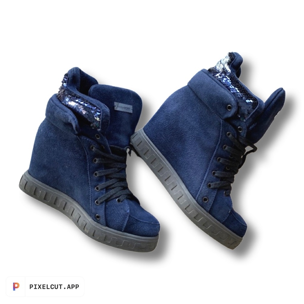 37eu💙Lovely platforms sneakers natural suede, sequins